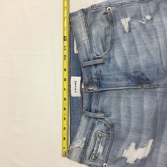 Frame Le Skinny de Jeanne Distressed Crop Jeans Good Condition Size 28 - Picture 3 of 10